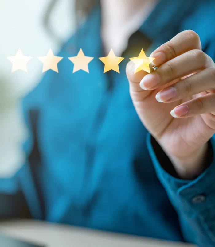 Avis Google cinq étoiles récoltés après chaque rendez-vous