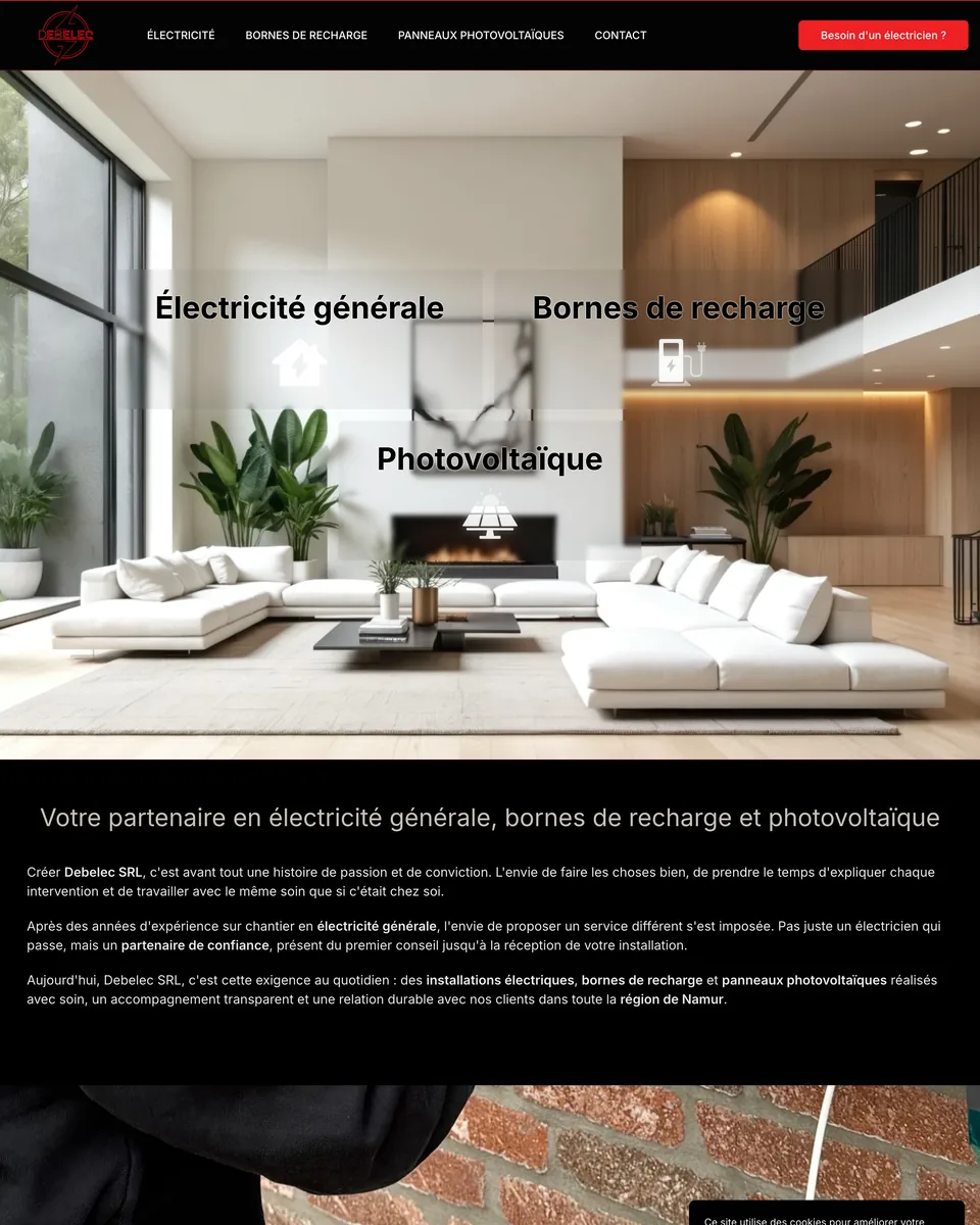Site de Debelec, électricien